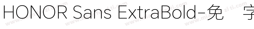 HONOR Sans ExtraBold字体转换